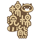 棉棉浣熊品牌logo